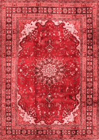 Medallion Red Traditional Rug, tr2879red