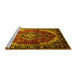 Sideview of Machine Washable Persian Yellow Traditional Rug, wshtr287yw