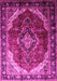 Machine Washable Persian Pink Traditional Rug, wshtr287pnk