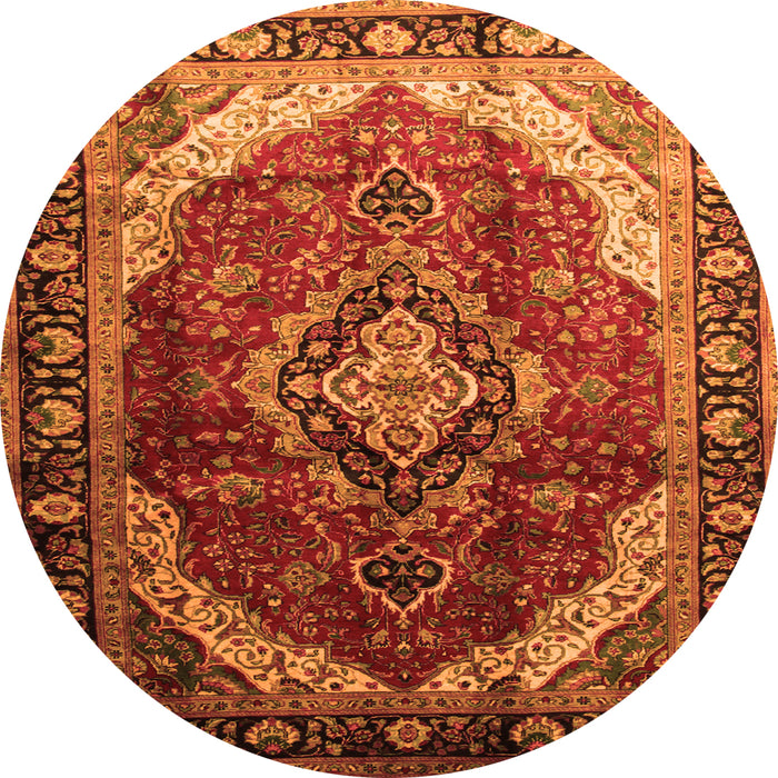 Square Persian Orange Traditional Rug, tr287org