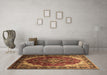 Machine Washable Persian Brown Traditional Rug in a Living Room,, wshtr287brn