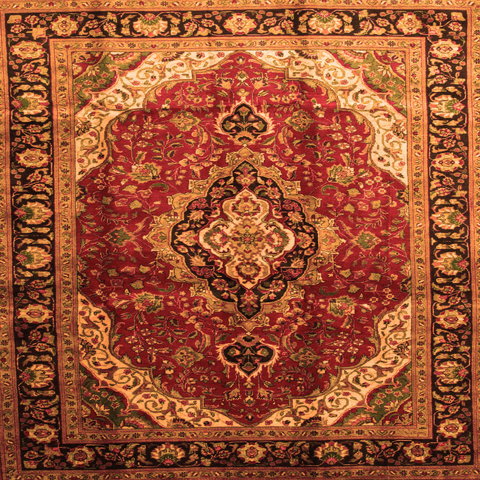 Serging Thickness of Persian Orange Traditional Rug, tr287org