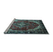 Sideview of Machine Washable Persian Light Blue Traditional Rug, wshtr287lblu