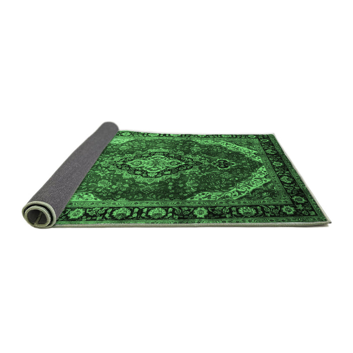 Sideview of Persian Emerald Green Traditional Rug, tr287emgrn
