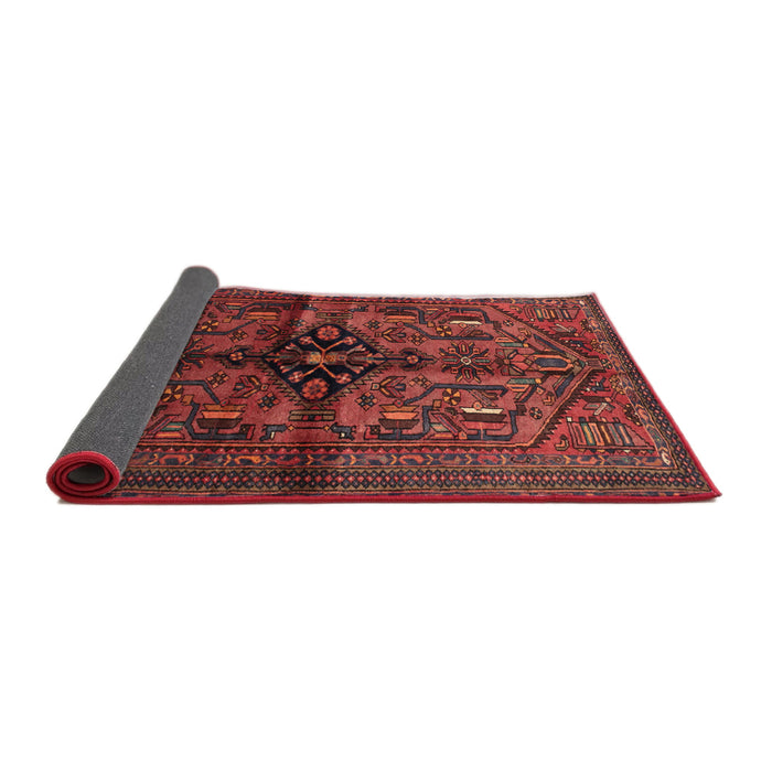 Sideview of Traditional Brown Red Persian Rug, tr288