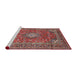 Sideview of Machine Washable Traditional Camel Brown Rug, wshtr2880