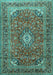 Medallion Turquoise Traditional Rug, tr2880turq