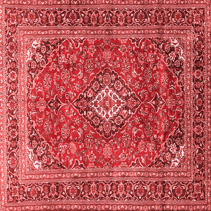 Machine Washable Medallion Red Traditional Rug, wshtr2880red