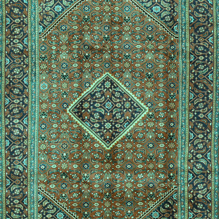 Medallion Turquoise Traditional Rug, tr2881turq