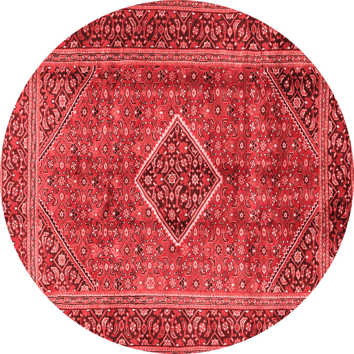 Machine Washable Medallion Red Traditional Rug, wshtr2881red