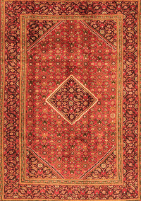 Medallion Orange Traditional Rug, tr2881org