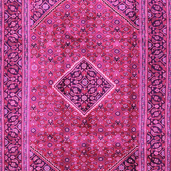 Machine Washable Medallion Pink Traditional Rug, wshtr2881pnk