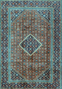 Medallion Light Blue Traditional Rug, tr2881lblu