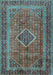 Medallion Light Blue Traditional Rug, tr2881lblu