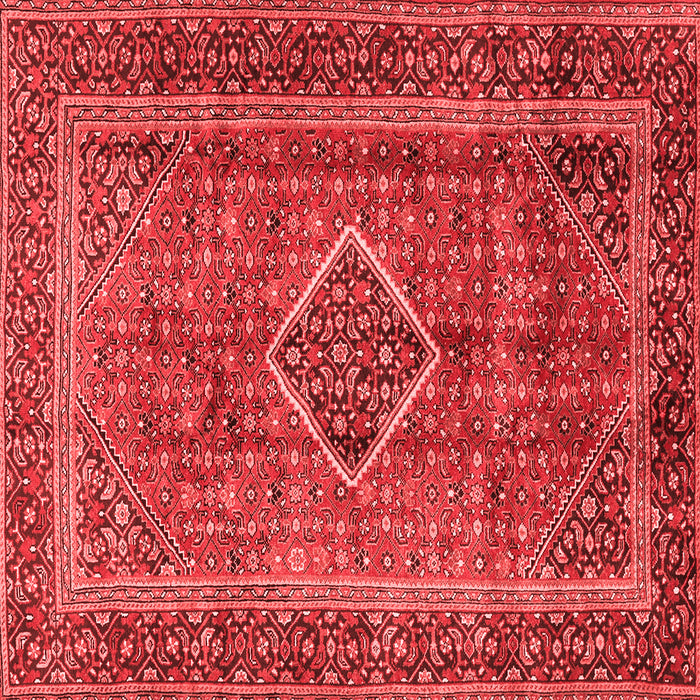 Machine Washable Medallion Red Traditional Rug, wshtr2881red