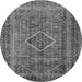 Square Medallion Gray Traditional Rug, tr2881gry