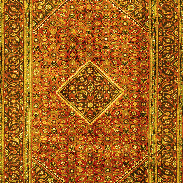 Medallion Yellow Traditional Rug, tr2881yw