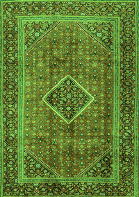 Medallion Green Traditional Rug, tr2881grn