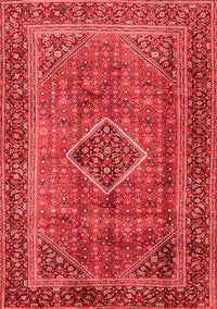 Medallion Red Traditional Rug, tr2881red