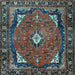 Square Persian Light Blue Traditional Rug, tr2882lblu