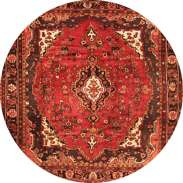 Machine Washable Persian Orange Traditional Area Rugs, wshtr2882org
