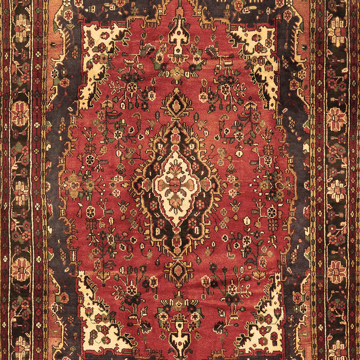 Machine Washable Persian Brown Traditional Rug, wshtr2882brn