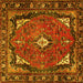Square Persian Yellow Traditional Rug, tr2882yw
