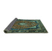 Sideview of Persian Turquoise Traditional Rug, tr2882turq