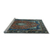 Sideview of Machine Washable Persian Light Blue Traditional Rug, wshtr2882lblu