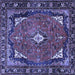 Square Persian Blue Traditional Rug, tr2882blu