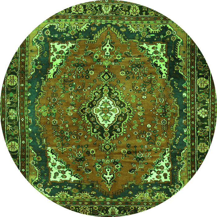 Machine Washable Persian Green Traditional Area Rugs, wshtr2882grn