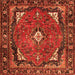 Serging Thickness of Persian Orange Traditional Rug, tr2882org