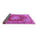 Sideview of Medallion Purple Traditional Rug, tr2883pur