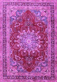 Medallion Purple Traditional Rug, tr2883pur