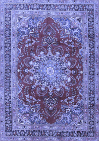 Medallion Blue Traditional Rug, tr2883blu