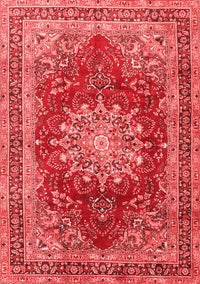 Medallion Red Traditional Rug, tr2883red