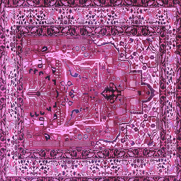 Square Persian Purple Traditional Rug, tr2884pur