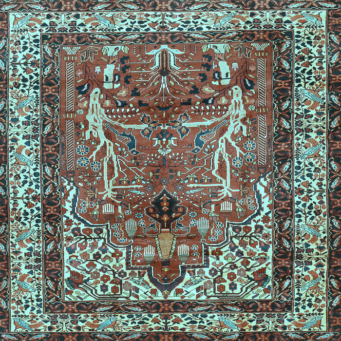 Square Persian Light Blue Traditional Rug, tr2884lblu
