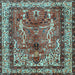 Square Persian Light Blue Traditional Rug, tr2884lblu
