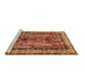 Sideview of Machine Washable Persian Brown Traditional Rug, wshtr2884brn