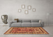 Machine Washable Persian Brown Traditional Rug in a Living Room,, wshtr2884brn