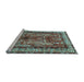 Sideview of Machine Washable Persian Light Blue Traditional Rug, wshtr2884lblu