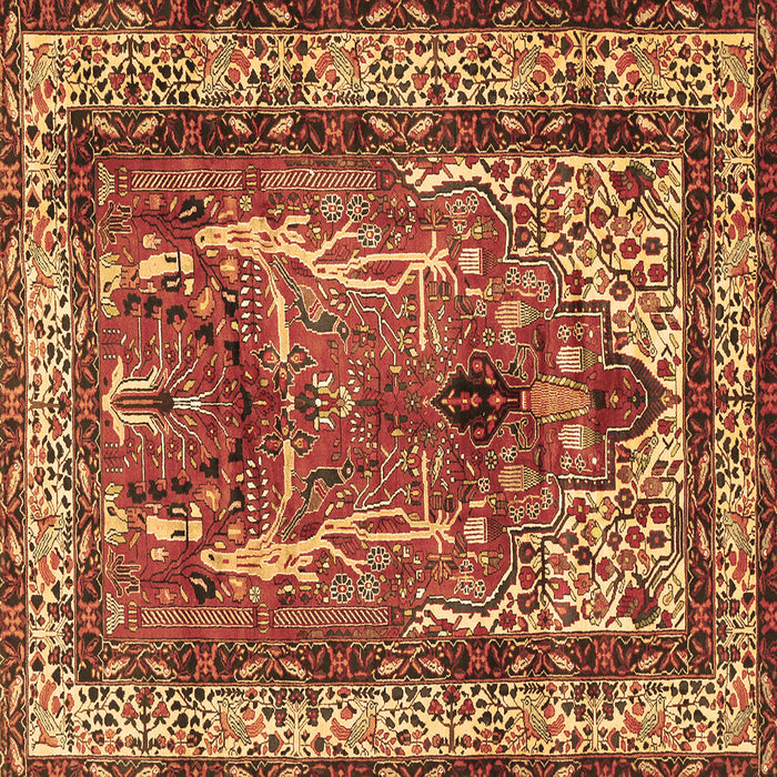 Square Persian Brown Traditional Rug, tr2884brn