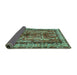 Sideview of Persian Turquoise Traditional Rug, tr2884turq