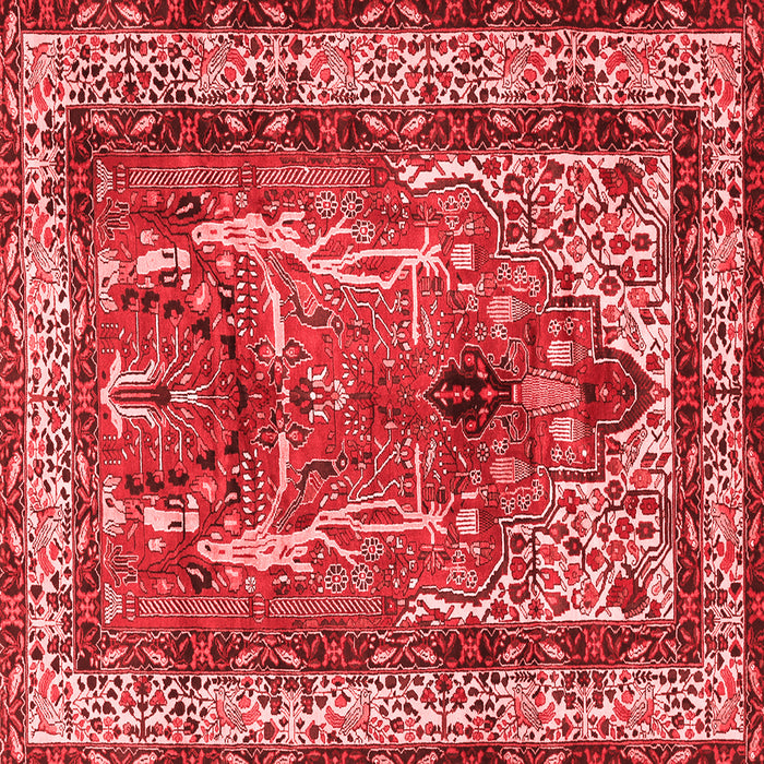 Machine Washable Persian Red Traditional Rug, wshtr2884red