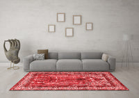 Machine Washable Persian Red Traditional Rug, wshtr2884red