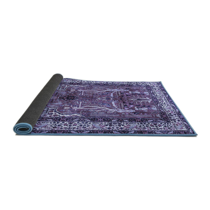 Sideview of Persian Blue Traditional Rug, tr2884blu