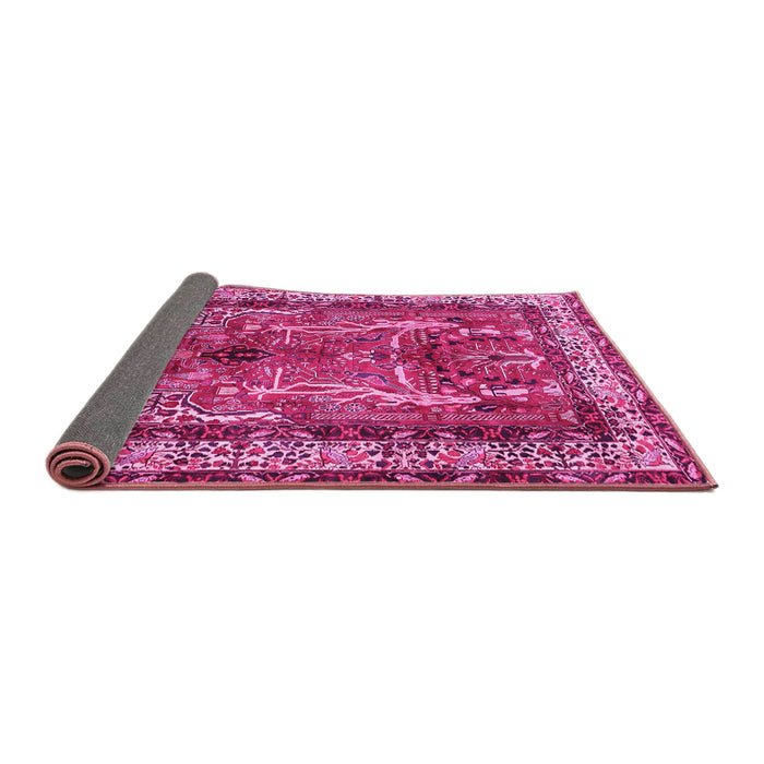 Sideview of Persian Pink Traditional Rug, tr2884pnk