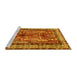 Sideview of Machine Washable Persian Yellow Traditional Rug, wshtr2884yw