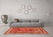 Machine Washable Persian Orange Traditional Area Rugs in a Living Room, wshtr2884org